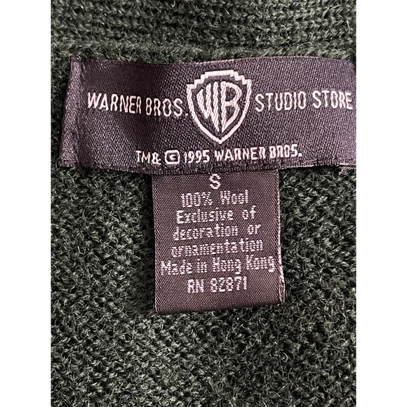 Vintage Warner Brothers Womens Cardigan Sweater Small Green 100% Wool Pockets - Picture 7 of 12